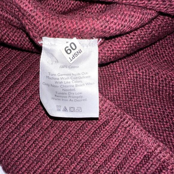 Eddie Bauer Womens Size XLT Maroon 1/4 Zip Tight Knit Pullover Sweater - Picture 7 of 10
